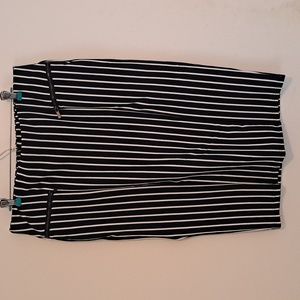 Black with White Stripes skirt. By Wendy Williams